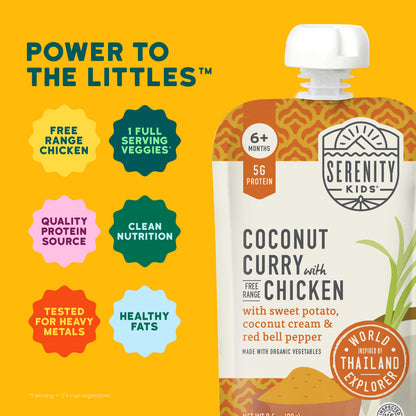 Serenity Kids, Coconut Curry with Free Range Chicken, 6+ Months, 3.5 oz (99 g)