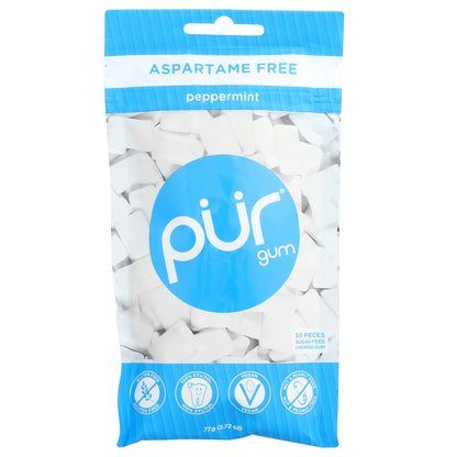 The PUR Company, Chewing Gum, Peppermint, 55 Pieces, 2.72 oz (77 g)