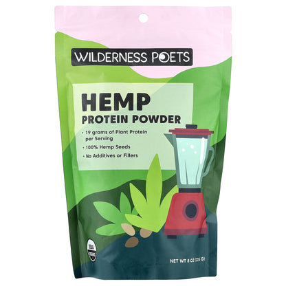 Wilderness Poets, Organic Hemp Protein Powder, 8 oz (226 g)