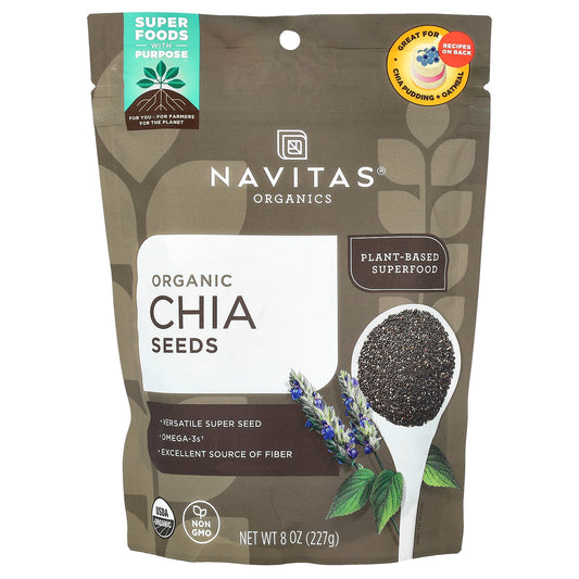 Navitas Organics, Organic Chia Seeds, 8 oz (227 g)