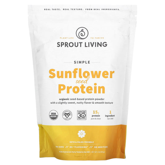 Sprout Living, Simple Sunflower Seed Protein, 1 lb (454 g)