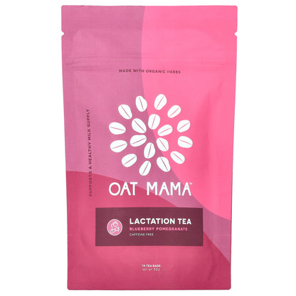 Oat Mama, Lactation Tea, Blueberry Pomegranate, Caffeine Free, 14 Tea Bags, 32 g