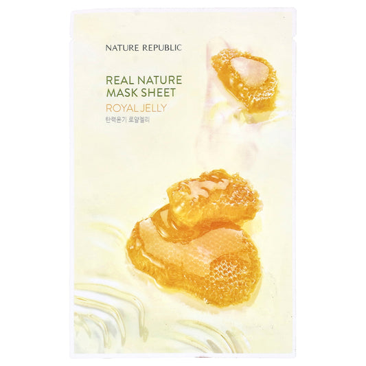 Nature Republic, Real Nature Beauty Mask Sheet, Royal Jelly, 1 Sheet, 0.77 fl oz (23 ml)