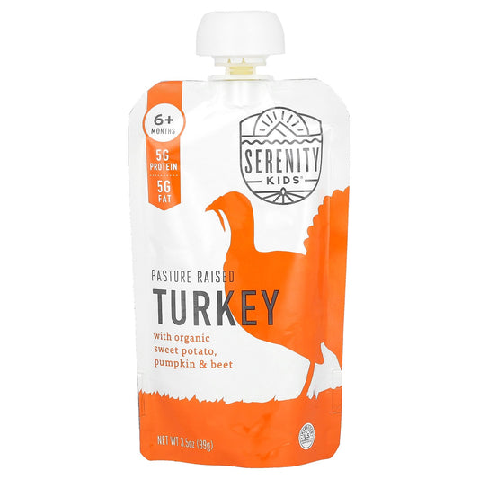 Serenity Kids, Turkey with Organic Sweet Potato, Pumpkin, & Beet, 6+ Months,  3.5 oz (99 g)