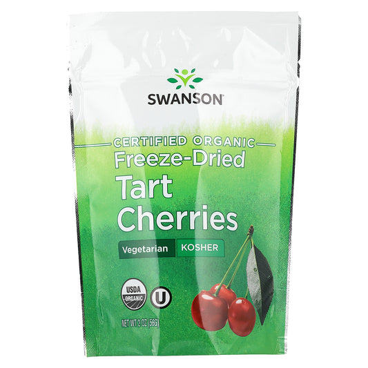 Swanson, Certified Organic Freeze-Dried Tart Cherries, 2 oz (56 g)