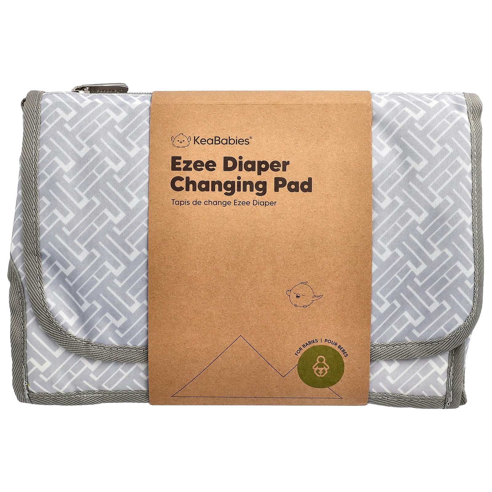 KeaBabies, Ezee Diaper Changing Pad, For Babies, Gray, 1 Count