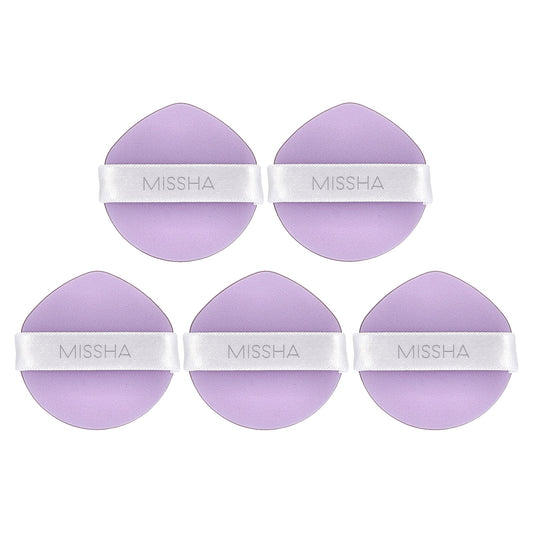 Missha, Glow Layering Fit Puff, 5 Pieces