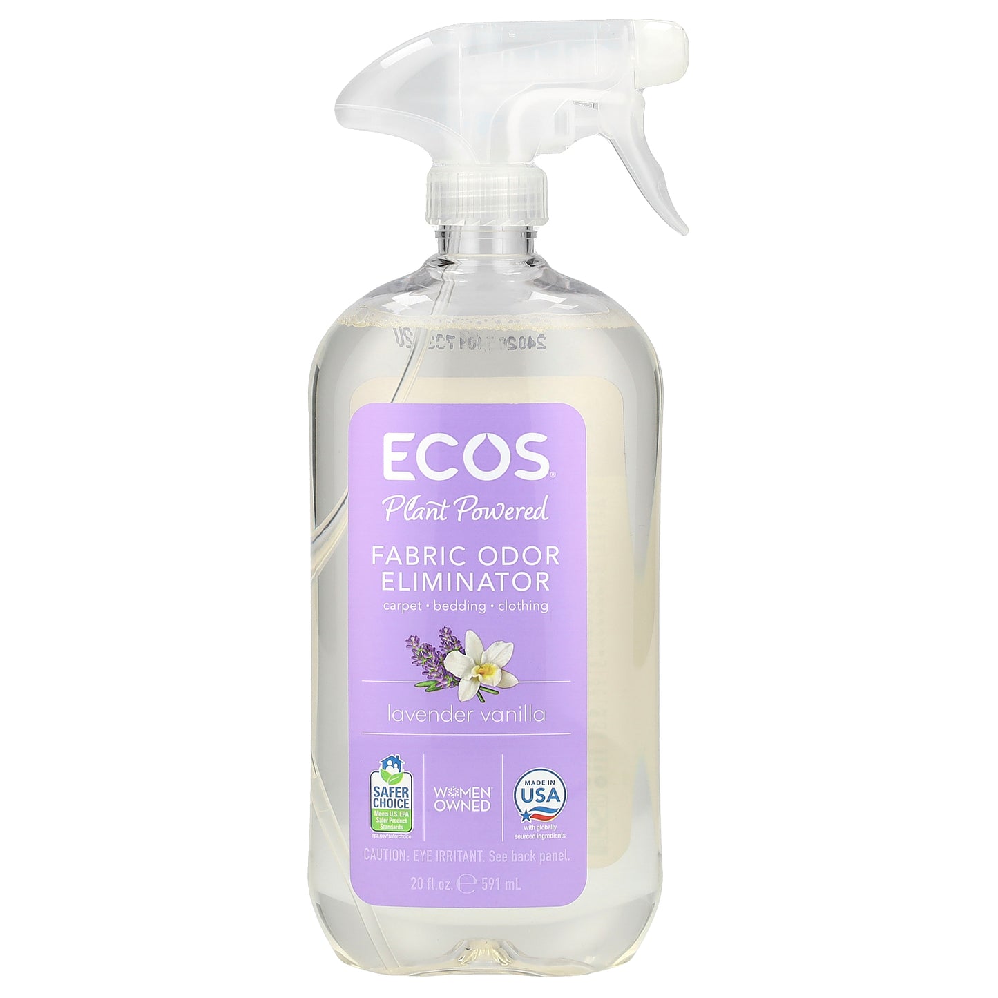 Earth Friendly Products, Ecos®, Fabric Odor Eliminator, Lavender Vanilla, 20 fl oz (591 ml)