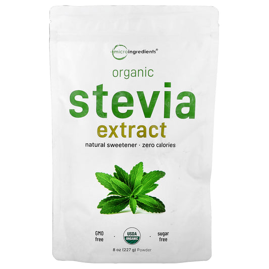 Micro Ingredients, Organic Stevia Extract Powder, 8 oz (227 g)