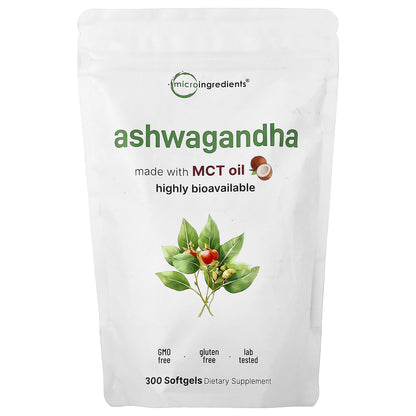 Micro Ingredients, Ashwagandha, 300 Softgels