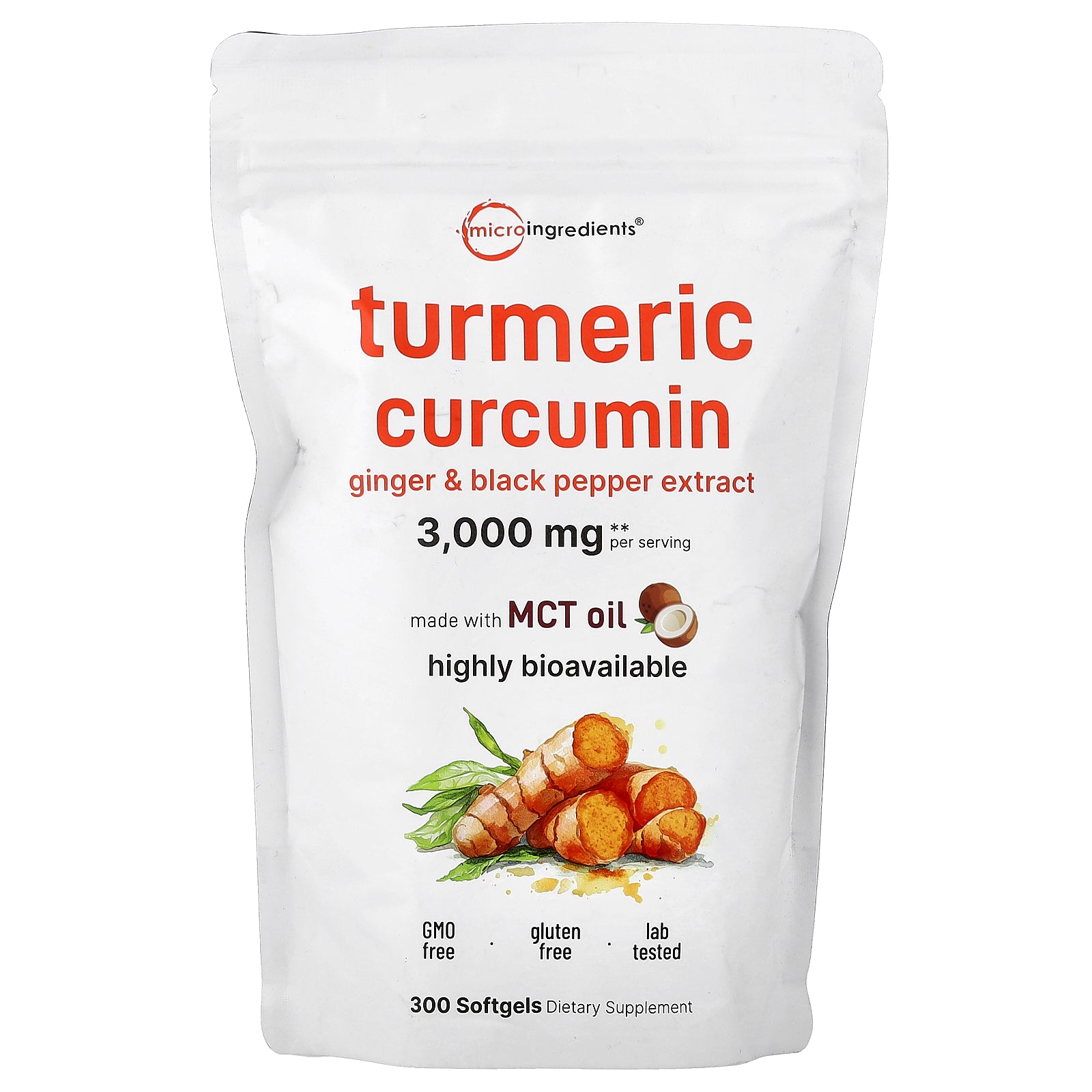 Micro Ingredients, Turmeric Curcumin, 300 Softgels