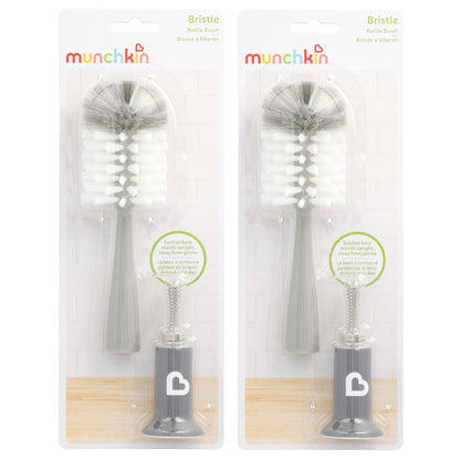 Munchkin, Bristle™ Bottle Brush, Grey, 2 Count