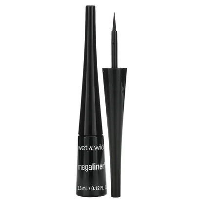 wet n wild, MegaLiner, Liquid Eyeliner, C871A Black, 0.12 fl oz (3.5 ml)