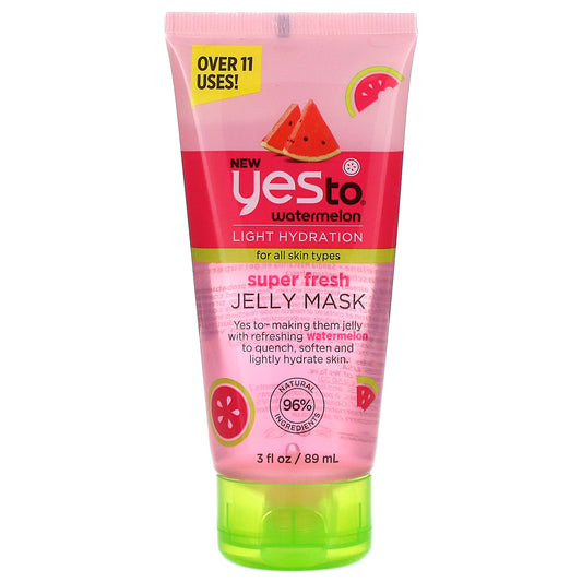 Yes To, Super Fresh Jelly Beauty Mask, Watermelon, 3 fl oz (89 ml)