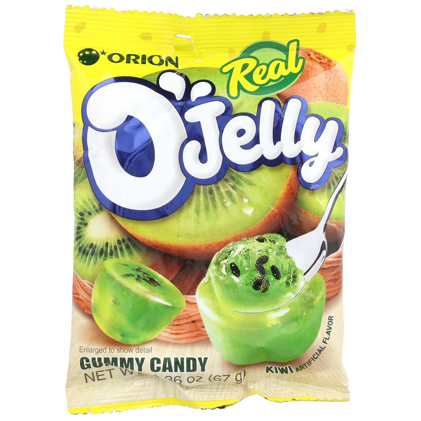 Orion, Real O'Jelly, Gummy Candy, Kiwi, 2.36 oz (67 g)