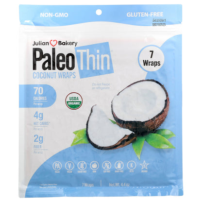 Julian Bakery, PaleoThin®, Coconut Wraps, 7 Wraps, 4.4 oz