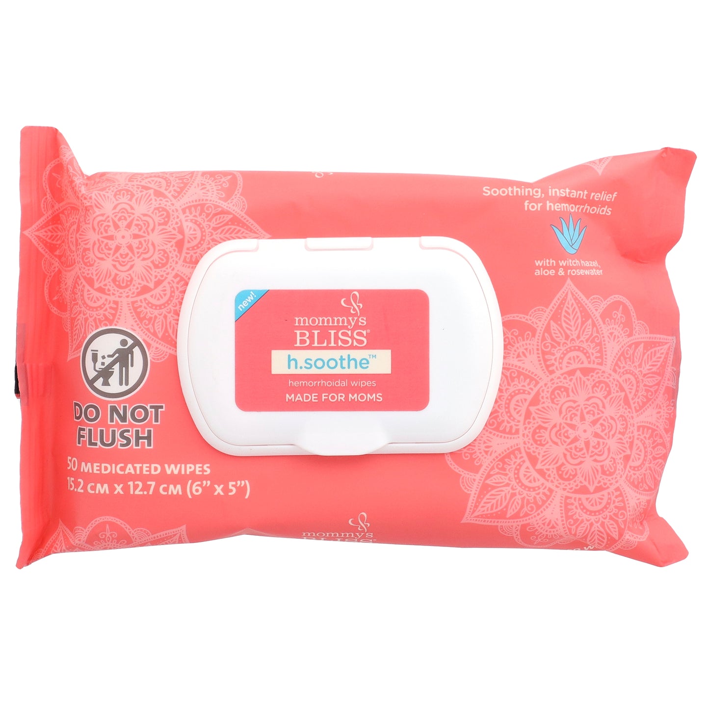 Mommy's Bliss, H.Soothe™, Hemorrhoidal Wipes, 50 Medicated Wipes