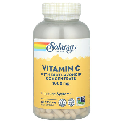 Solaray, Vitamin C with Bioflavonoid Concentrate, 1,000 mg, 250 VegCaps