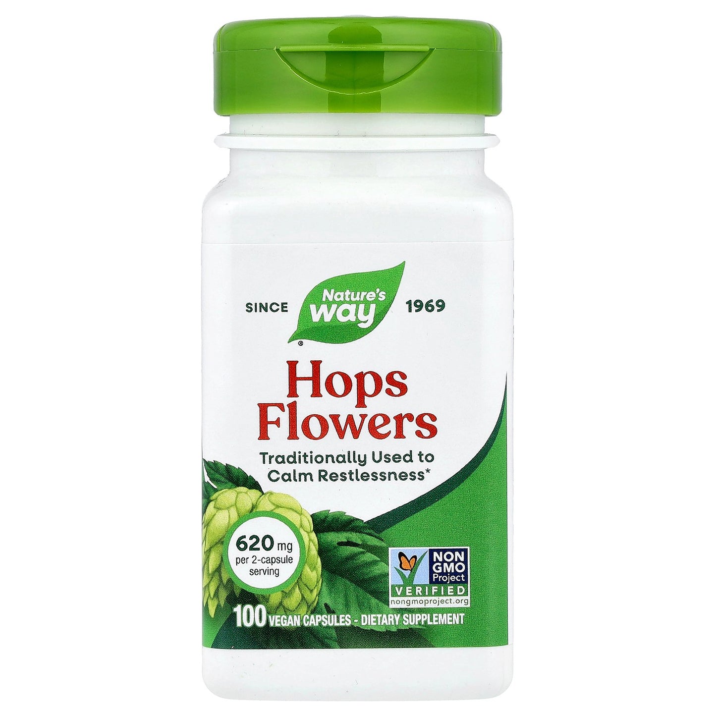 Nature's Way, Hops Flowers, 100 Vegan Capsules (310 mg per Capsule)