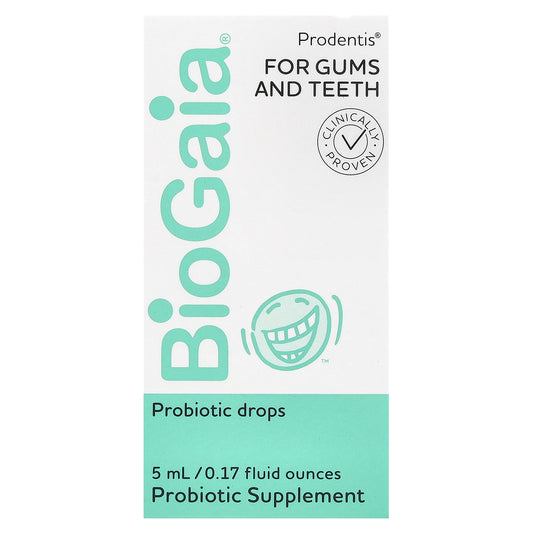 BioGaia, Prodentis, Probiotic Drops, For Gums and Teeth, 200 Million CFU, 0.17 fl oz (5 ml)