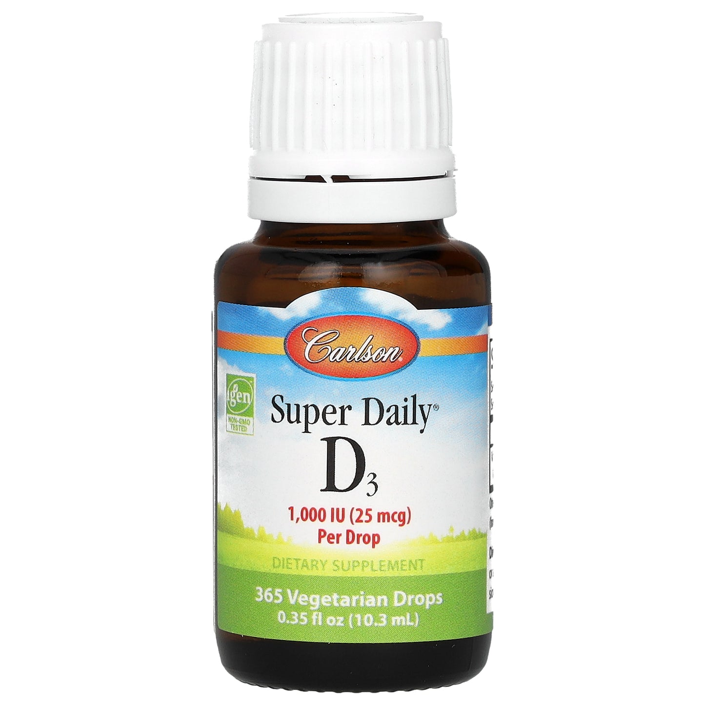 Carlson, Super Daily® D3, 25 mcg (1,000 IU), 0.35 fl oz (10.3 ml)