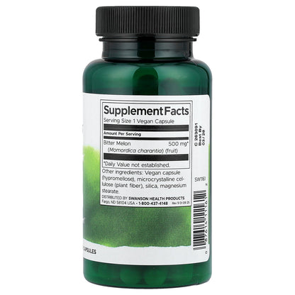 Swanson, Full Spectrum® Bitter Melon, 500 mg, 60 Vegan Capsules