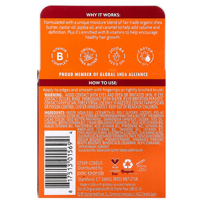 Cantu, Shea Butter, Edge Stay Gel™, Extra Hold, 2.25 oz (64 g)