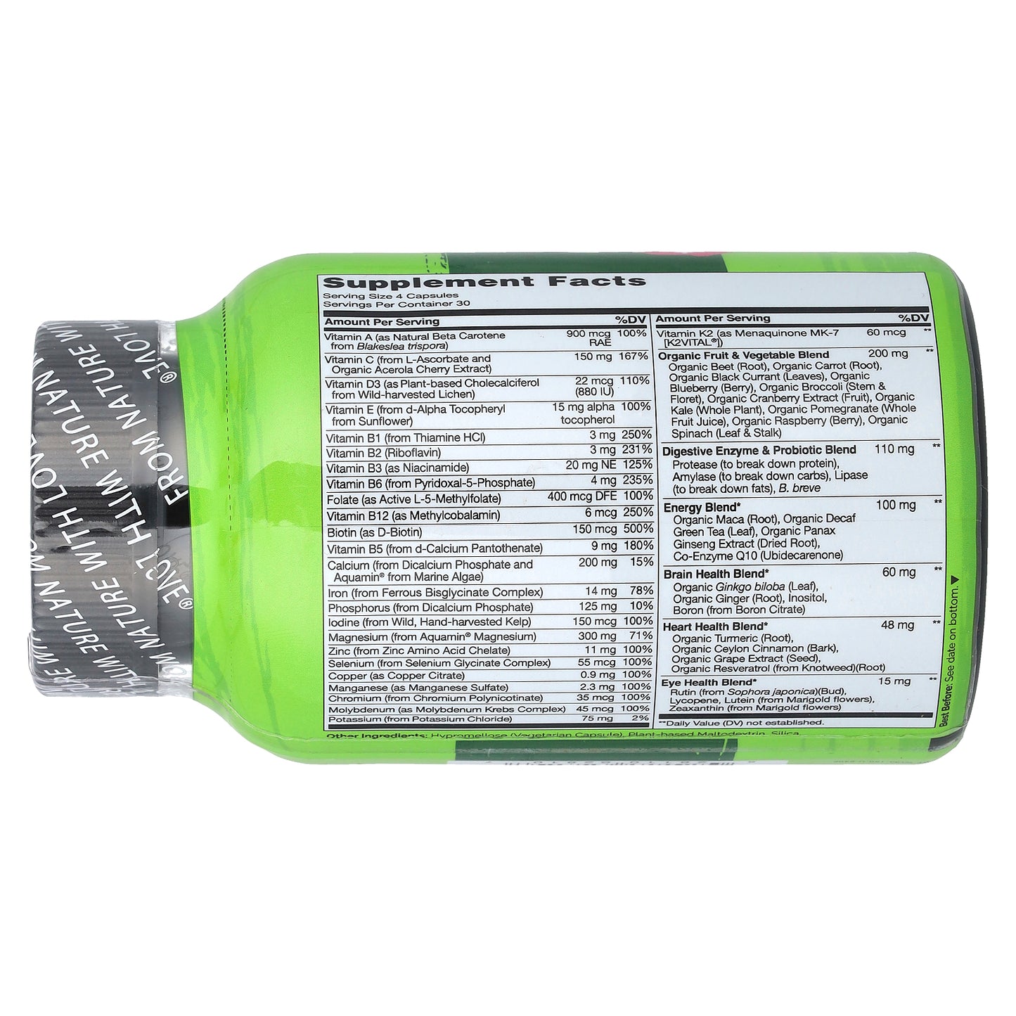 NATURELO, Whole Food Complete Multivitamin, For Women, 120 Vegetarian Capsules