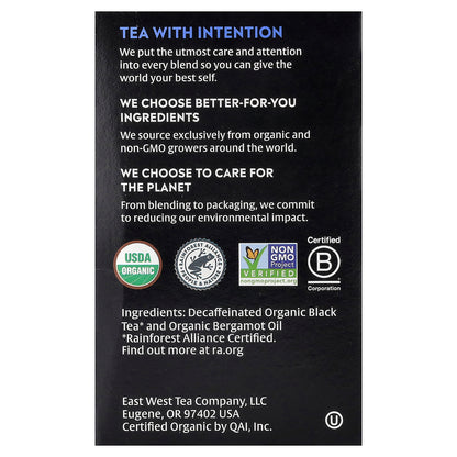 Choice Organics, Black Tea, Earl Grey, Decaf , 16 Tea Bags, 1.02 oz (29 g)