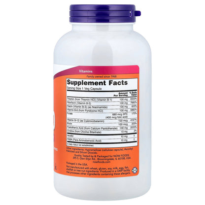 NOW Foods, B-100, 250 Veg Capsules