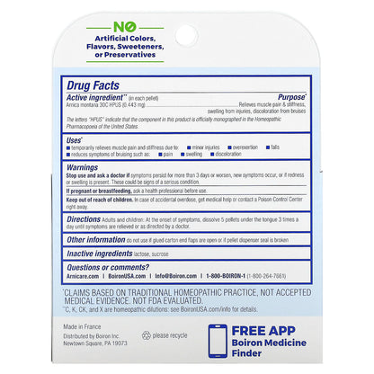 Boiron, Arnica Montana, 30C, 3 Tubes, Approx. 80 Pellets Each