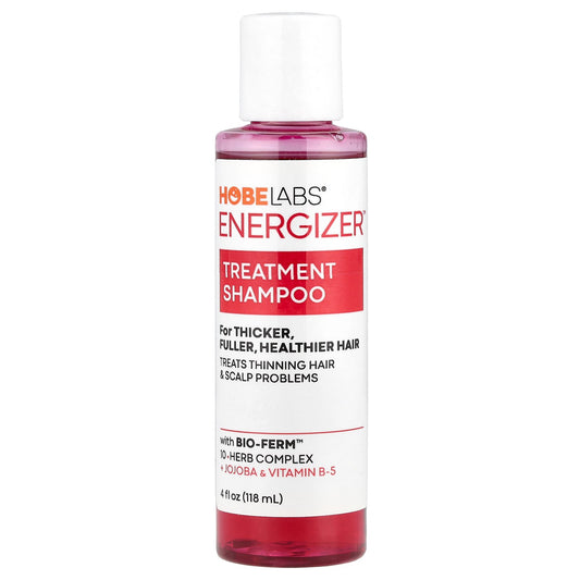 Hobe Labs, Energizer™, Treatment Shampoo, For Thicker, Fuller, Healthier Hair, 4 fl oz (118 ml)