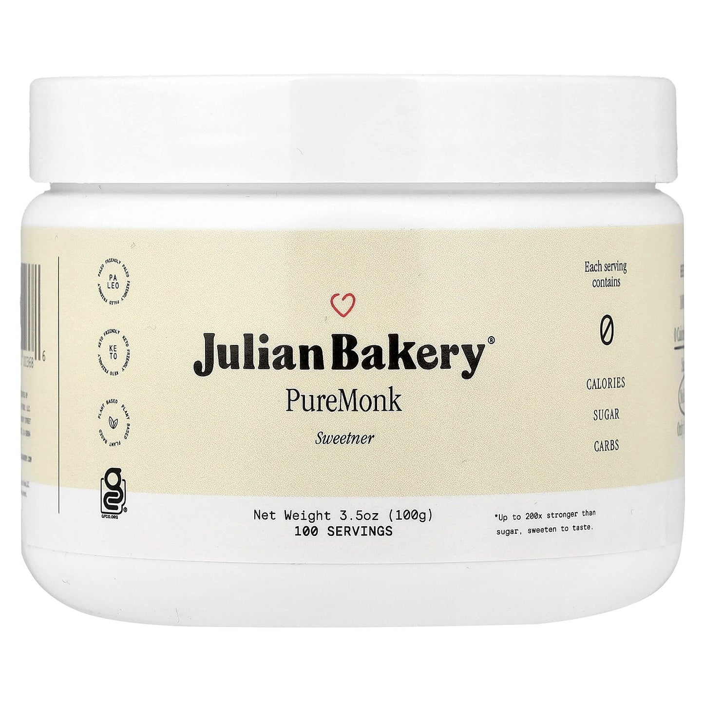Julian Bakery, PureMonk Sweetener, 3.5 oz (100 g)