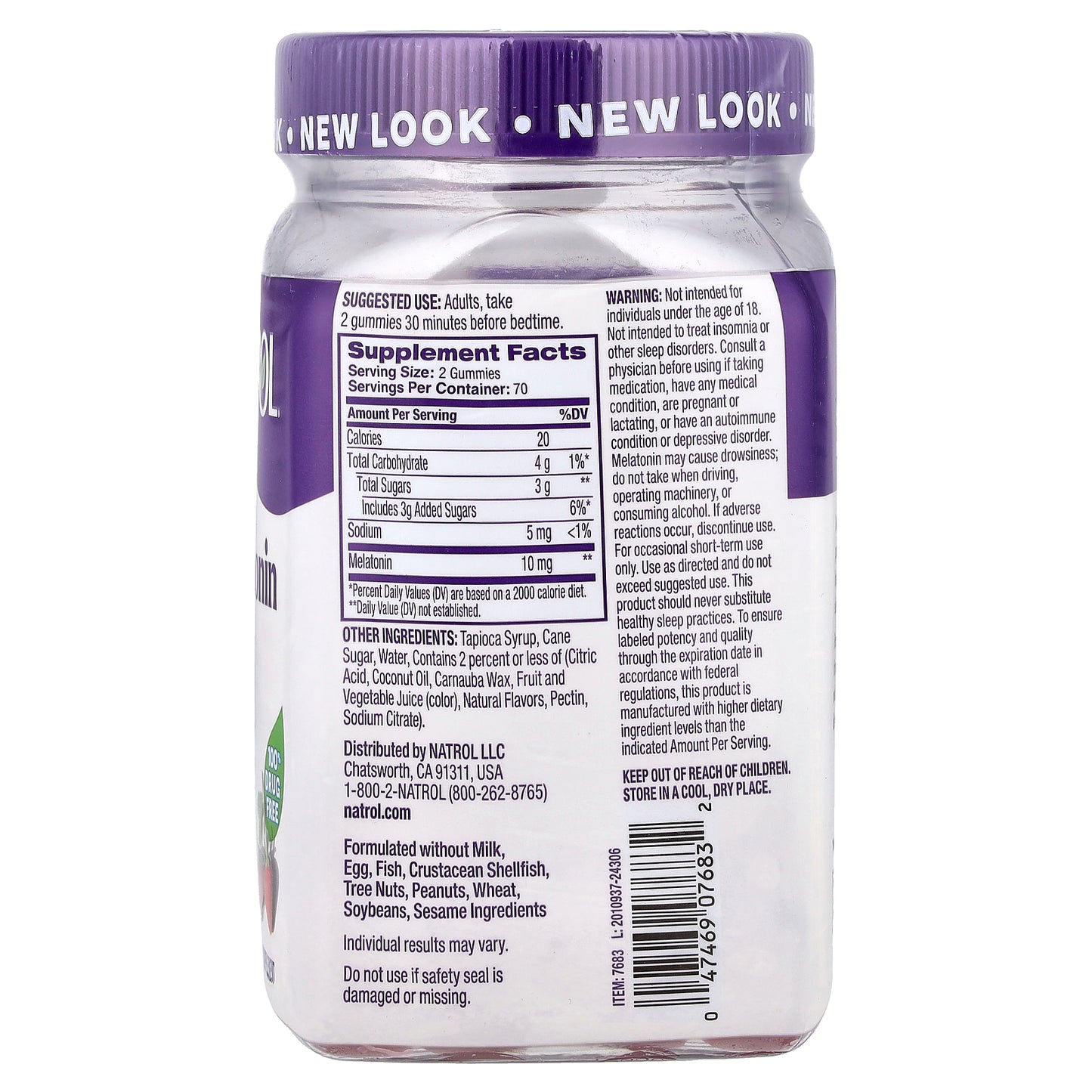 Natrol, Melatonin Gummies, Strawberry, 140 Gummies (5 mg per Gummy)