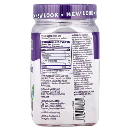 Natrol, Melatonin Gummies, Strawberry, 140 Gummies (5 mg per Gummy)