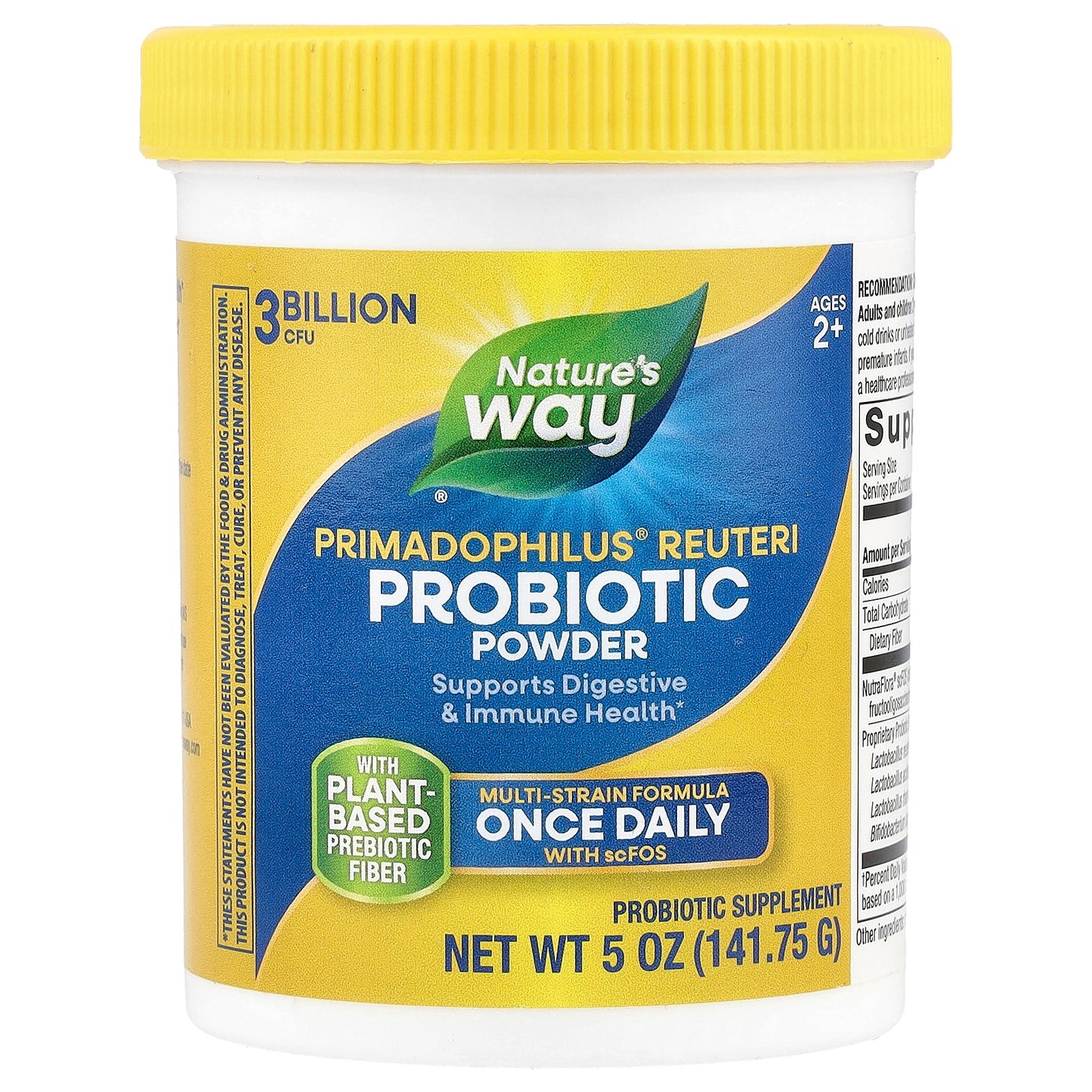 Nature's Way, Primadophilus® Reuteri Probiotic Powder, Ages 2+, 3 Billion CFU, 5 oz (141.75 g)