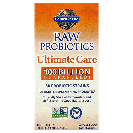 Garden of Life, RAW Probiotics, Ultimate Care, 30 Vegetarian Capsules