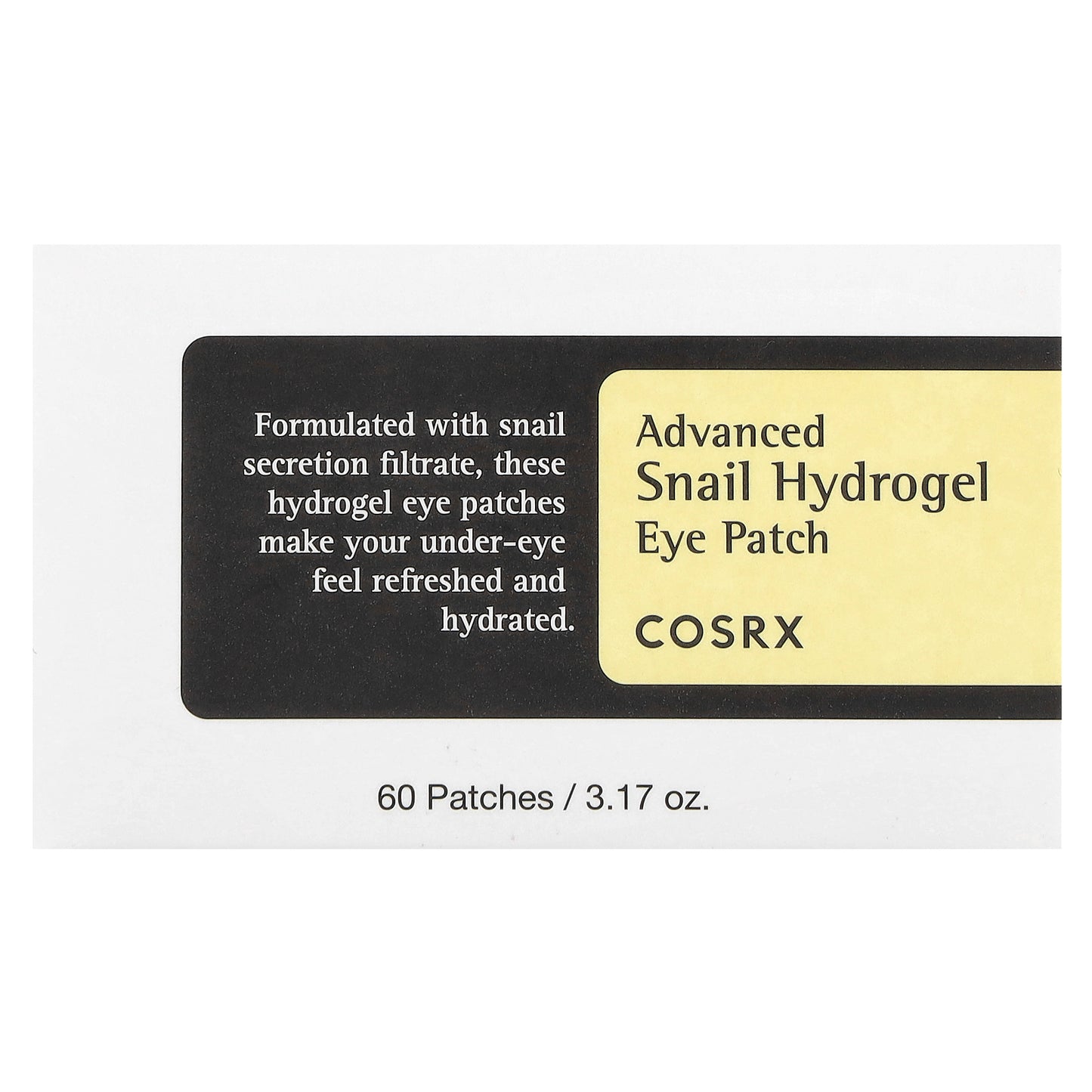 CosRx, Advanced Snail Hydrogel Eye Patch, 60 Patches, 3.17 oz (90 g)