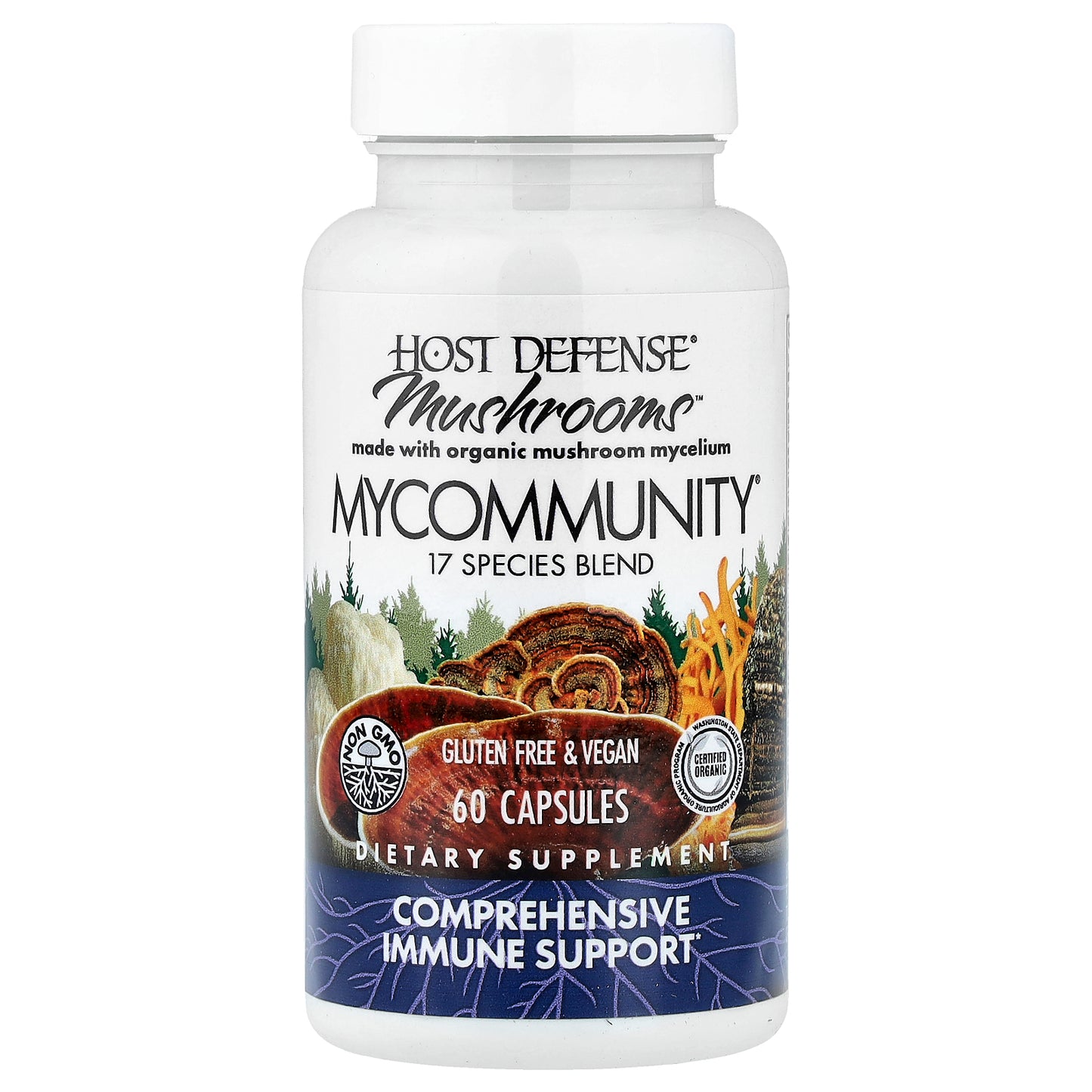 Host Defense, Mushrooms™, MyCommunity®, 60 Capsules