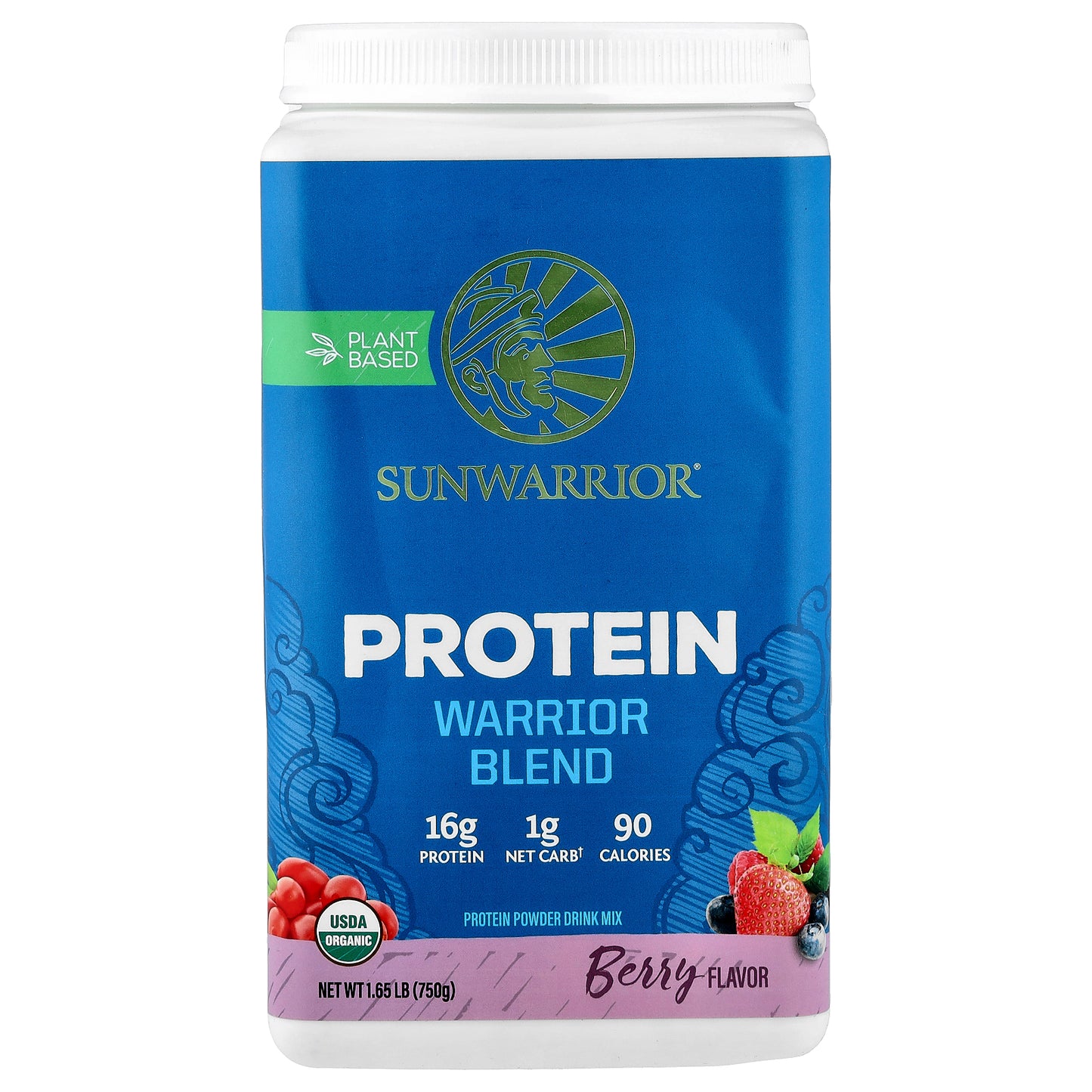 Sunwarrior, Warrior Blend, Protein, Berry, 1.65 lb (750 g)
