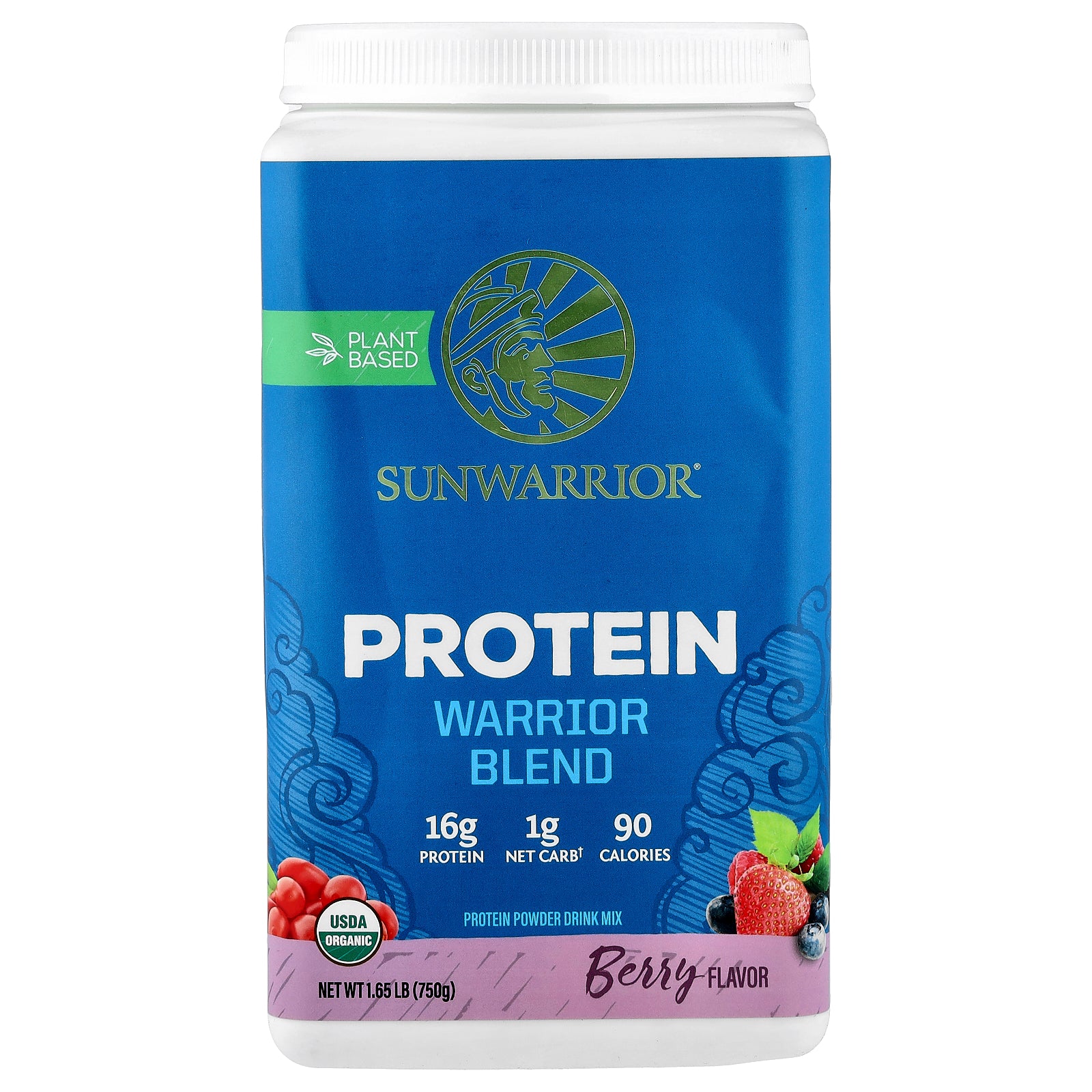 Sunwarrior, Warrior Blend, Protein, Berry, 1.65 lb (750 g)
