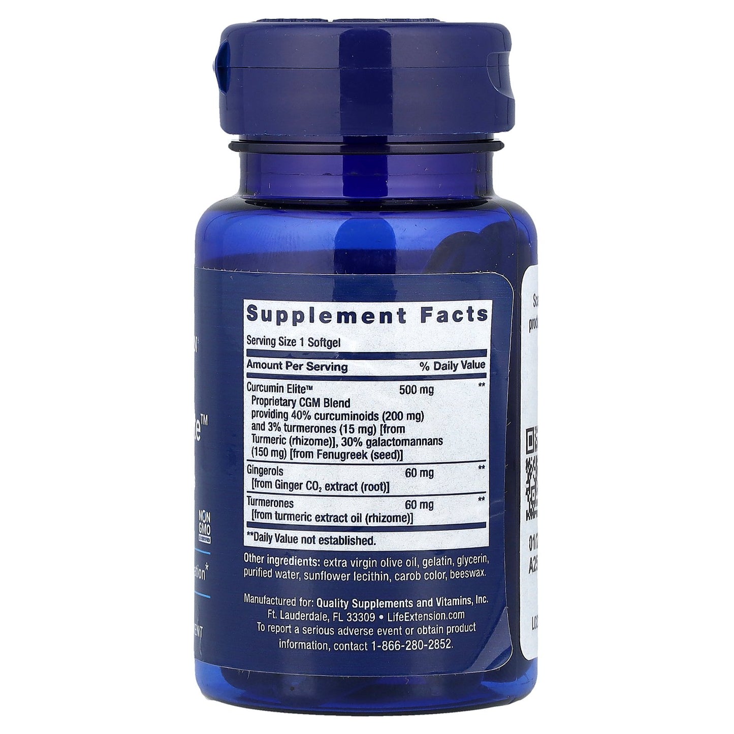 Life Extension, Advanced Curcumin Elite™, Turmeric Extract, Ginger & Turmerones, 30 Softgels