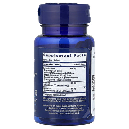 Life Extension, Advanced Curcumin Elite™, Turmeric Extract, Ginger & Turmerones, 30 Softgels
