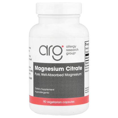 Allergy Research Group, Magnesium Citrate, 90 Vegetarian Capsules (170 mg per Capsule)
