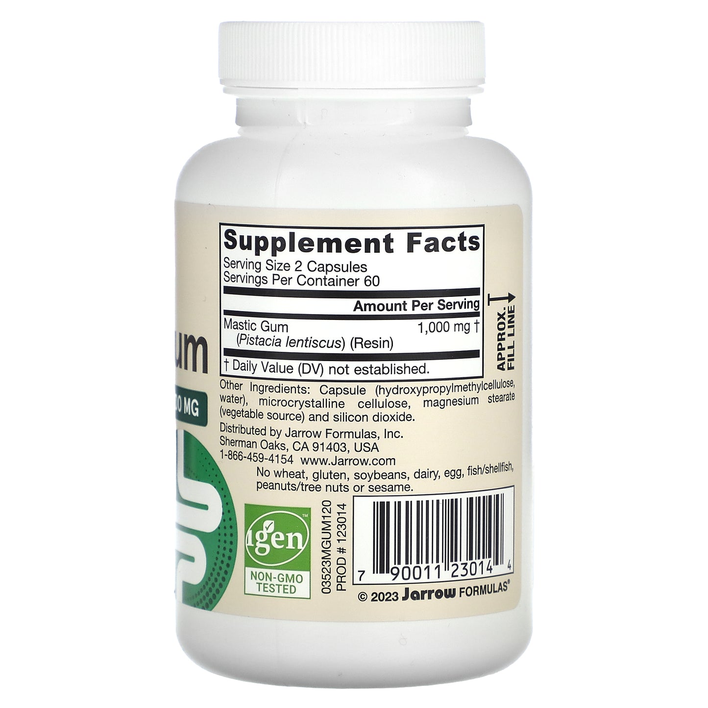 Jarrow Formulas, Vegan Mastic Gum, 120 Veggie Capsules (500 mg per Capsule)