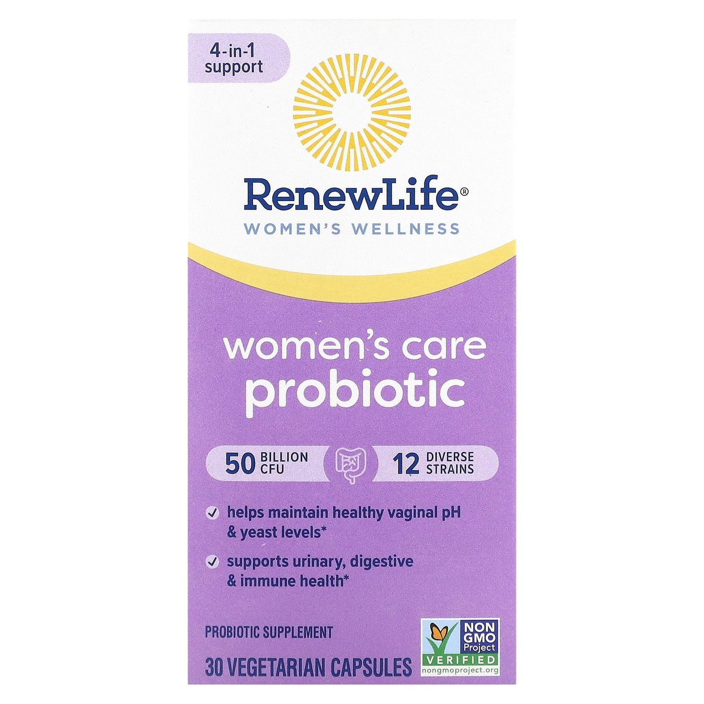 Renew Life, Women's Care Probiotic, 50 Billion CFU, 30 Vegetarian Capsules