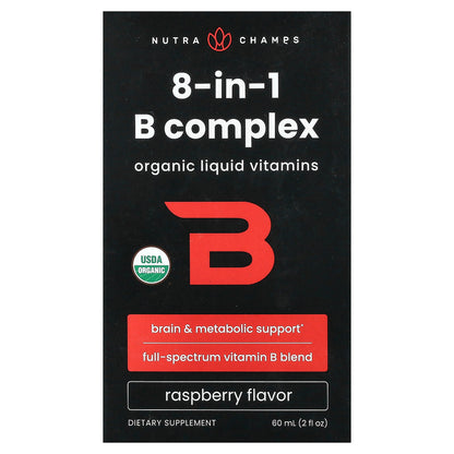 NutraChamps, 8-In-1 B Complex, Raspberry, 2 fl oz (60 ml)