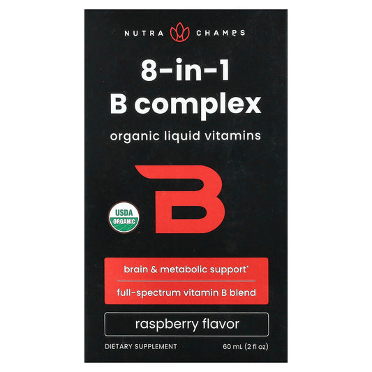 NutraChamps, 8-In-1 B Complex, Raspberry, 2 fl oz (60 ml)