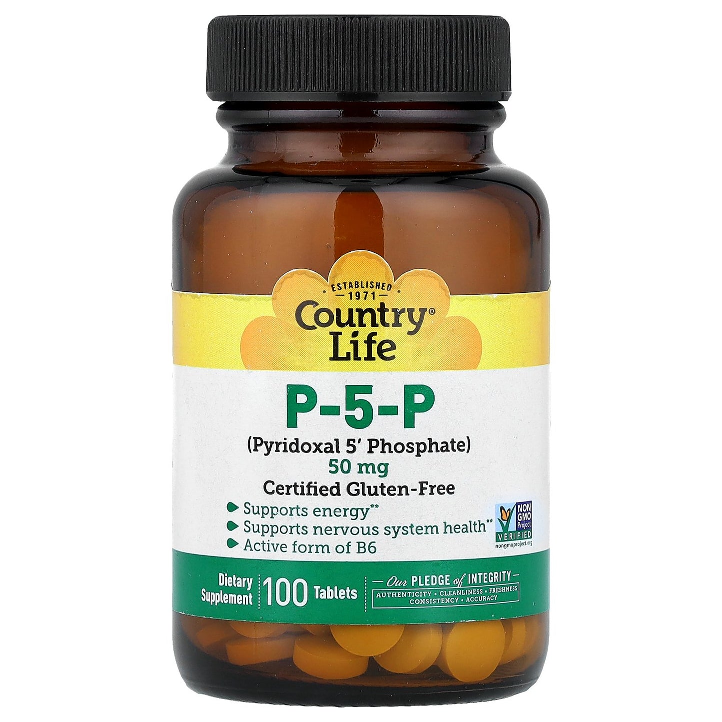 Country Life, P-5-P, 100 Tablets