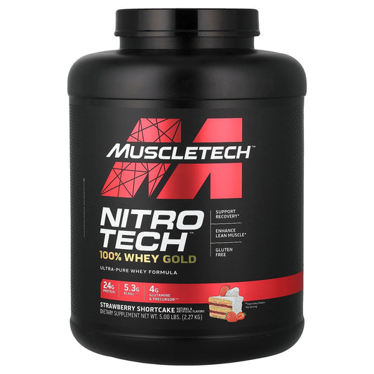 MuscleTech, Nitro-Tech® 100% Whey Gold, Strawberry Shortcake, 5 lbs (2.27 kg)
